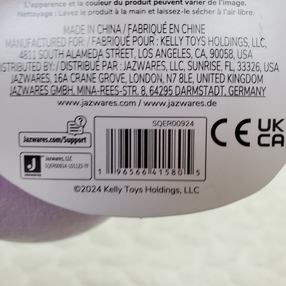 Javari Easter Squishmallows 5 Inch BNWT Purple Groundhog with Bunny Ears Plush - Picture 8 of 8